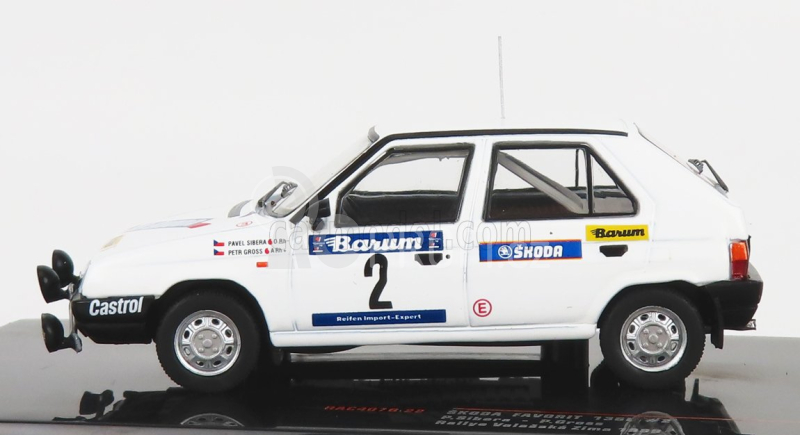 Ixo-models Škoda Favorit 136l N 2 Rally Valasskaa Zima 1989 P.Sibera - P.Gross 1:43 Bílá