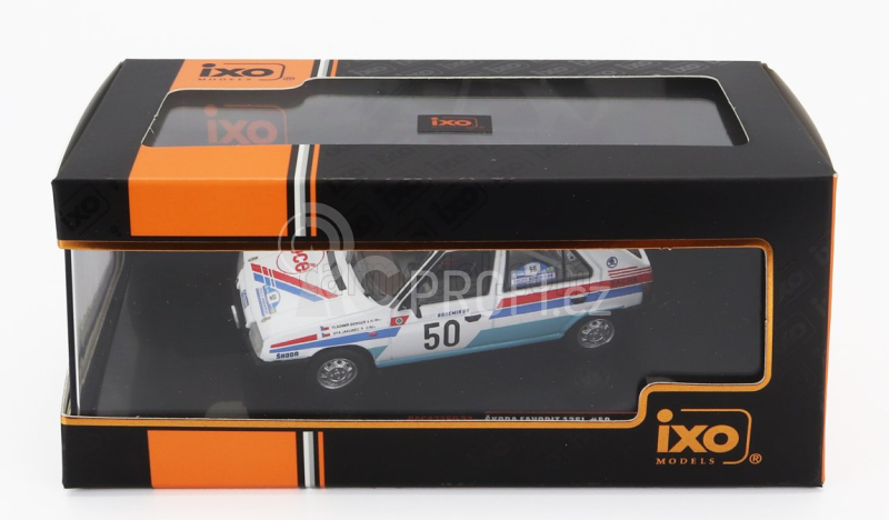 Ixo-models Škoda Favorit 136l N 50 Rally Bohemia 1983 1:43, bílá