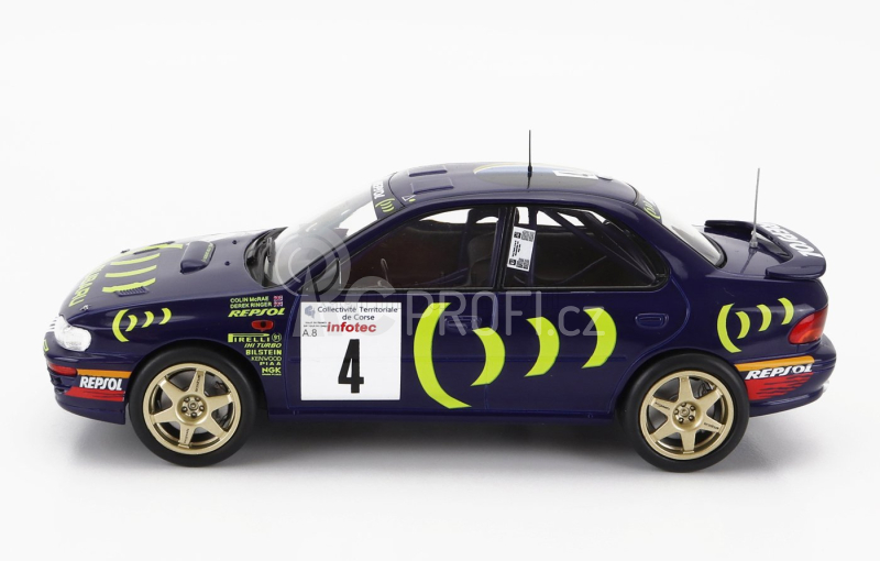 Ixo-models Subaru Impreza 555 Repsol N 4 Rally Tour De Corse 1995 1:24, modrá