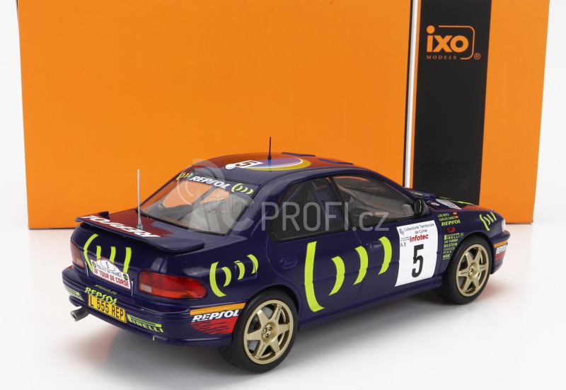 Ixo-models Subaru Impreza 555 Repsol N 5 Rally Tour De Corse 1995 1:24, modrá