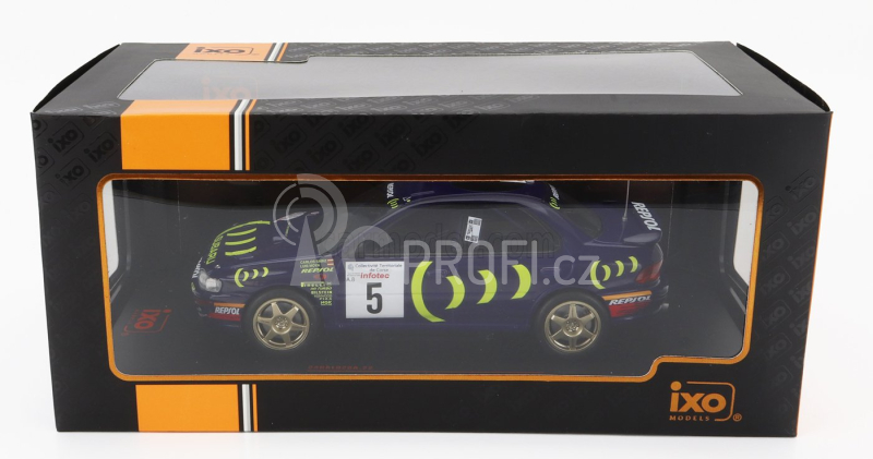 Ixo-models Subaru Impreza 555 Repsol N 5 Rally Tour De Corse 1995 1:24, modrá