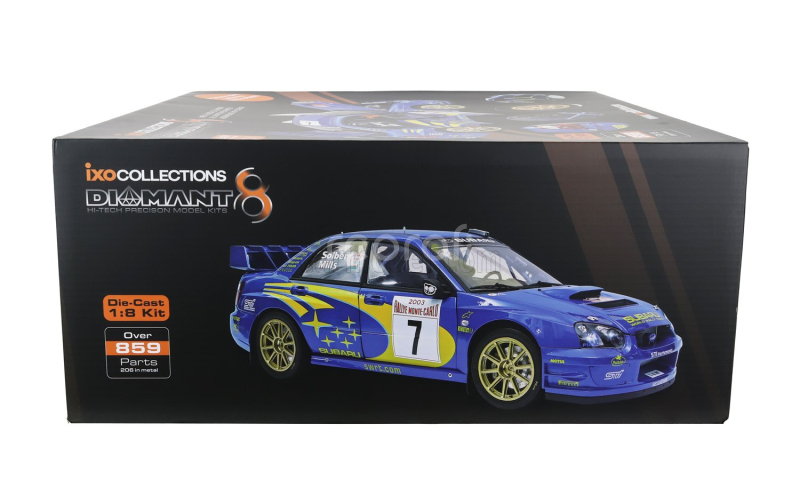 Ixo-models Subaru Impreza S9 Wrc03 Team 555 Subaru Wrt N 7 Rally Montecarlo 2003 Petter Solberg - Phil Mills 1:8 Modrá Se Setkala Se Žlutou