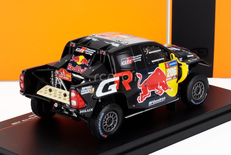Ixo-models Toyota Hilux Gr Dkr Evo T1u Pick-up Team Gazoo Racing N 206 Rally Dakar 2024 Lucas Moraes - Armand Monleon 1:43 Černá Červená