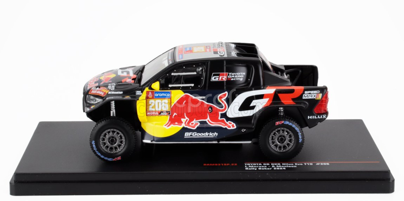 Ixo-models Toyota Hilux Gr Dkr Evo T1u Pick-up Team Gazoo Racing N 206 Rally Dakar 2024 Lucas Moraes - Armand Monleon 1:43 Černá Červená