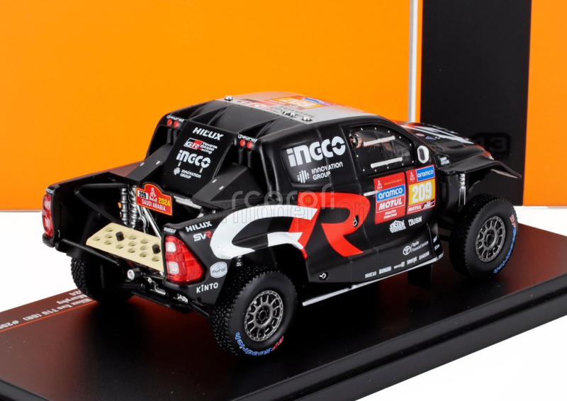 Ixo-models Toyota Hilux Gr Dkr Evo T1u Pick-up Team Gazoo Racing N 209 Rally Dakar 2024 Giniel De Villiers - Dennis Murphy 1:43 Černá Červená