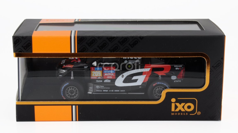 Ixo-models Toyota Hilux Gr Dkr Evo T1u Pick-up Team Gazoo Racing N 209 Rally Dakar 2024 Giniel De Villiers - Dennis Murphy 1:43 Černá Červená