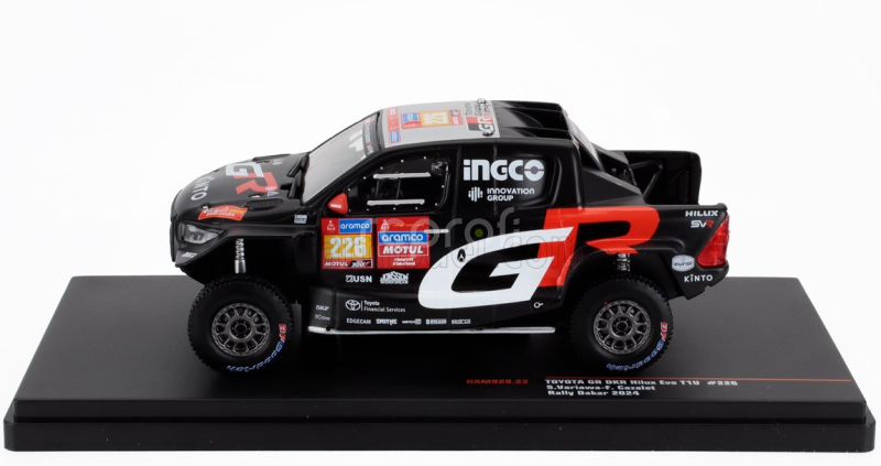 Ixo-models Toyota Hilux Gr Dkr Evo T1u Pick-up Team Gazoo Racing N 226 Rally Dakar 2024 Saood Variawa - Francois Cazalet 1:43 Černá Červená
