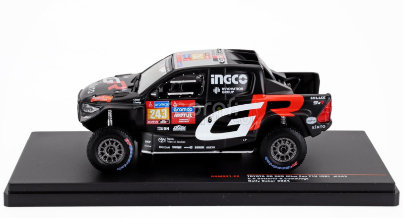 Ixo-models Toyota Hilux Gr Dkr Evo T1u Pick-up Team Gazoo Racing N 243 Rally Dakar 2024 Guy Botterill - Brett Cummings 1:43 Černá Červená