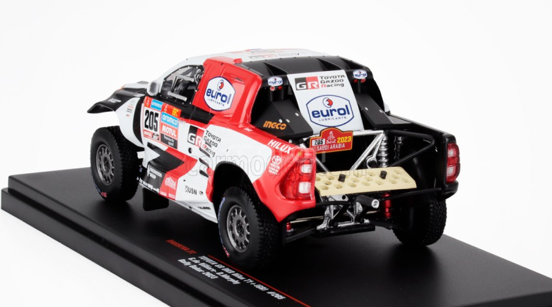 Ixo-models Toyota Hilux Pick-up Gr Dkr Team Gazoo Racing N 205 4th Rally Dakar 2023 Giniel De Villiers - Dennis Murphy 1:43 Bílá Červená