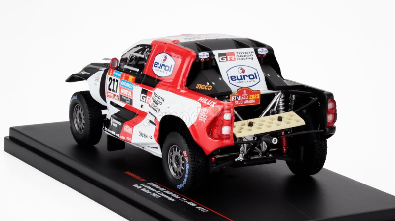 Ixo-models Toyota Hilux Pick-up Gr Dkr Team Gazoo Racing N 217 5th Rally Dakar 2023 Henk Lategan - Brett Cummings 1:43 Bílá Červená