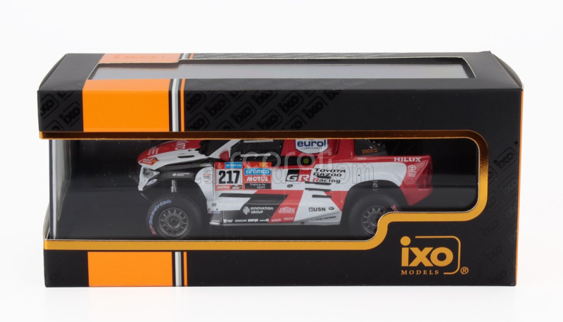 Ixo-models Toyota Hilux Pick-up Gr Dkr Team Gazoo Racing N 217 5th Rally Dakar 2023 Henk Lategan - Brett Cummings 1:43 Bílá Červená