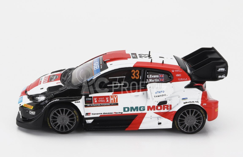 Ixo-models Toyota Yaris Gr Rally1 Team Toyota Gazoo Racing Wrt N 33 2nd Rally Ypres 2022 Elfyn Evans - Scott Martin 1:43 Bílá Červená Černá