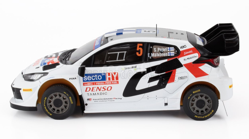 Ixo-models Toyota Yaris Gr Rally1 Team Toyota Gazoo Racing Wrt N 5 4th Rally Finland 2024 Sami Pajari - Enni Malkonen 1:18 Bílá