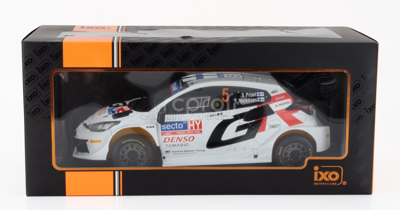 Ixo-models Toyota Yaris Gr Rally1 Team Toyota Gazoo Racing Wrt N 5 4th Rally Finland 2024 Sami Pajari - Enni Malkonen 1:18 Bílá