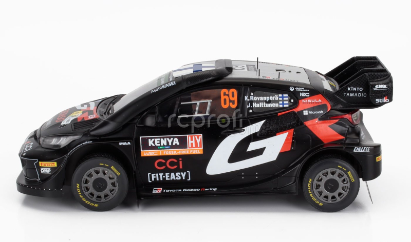 Ixo-models Toyota Yaris Gr Rally1 Team Toyota Gazoo Racing Wrt N 69 Winner Rally Safari Kenya 2024 Kalle Rovanpera - Jonne Halttunen 1:18 Black