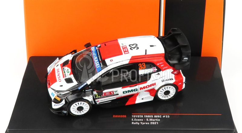 Ixo-models Toyota Yaris Wrc N 33 Rally Ypres 2021 E.Evans - S.Martin 1:43