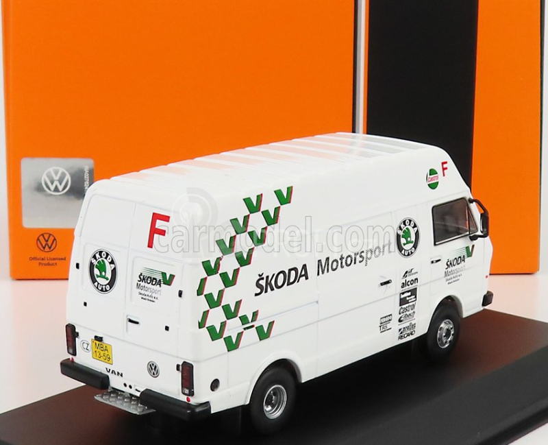 Ixo-models Volkswagen Lt45 Lwb Van Team Rally Skoda Motorsport Assistance 1985 1:43 Bílá