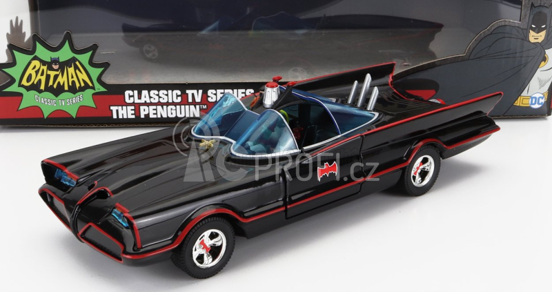 Jada Batman Batmobile 1966 - Classic TV Series + 3 figurky 1:24