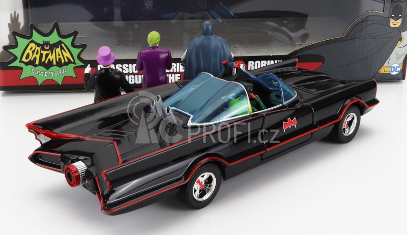 Jada Batman Batmobile 1966 - Classic TV Series + 3 figurky 1:24