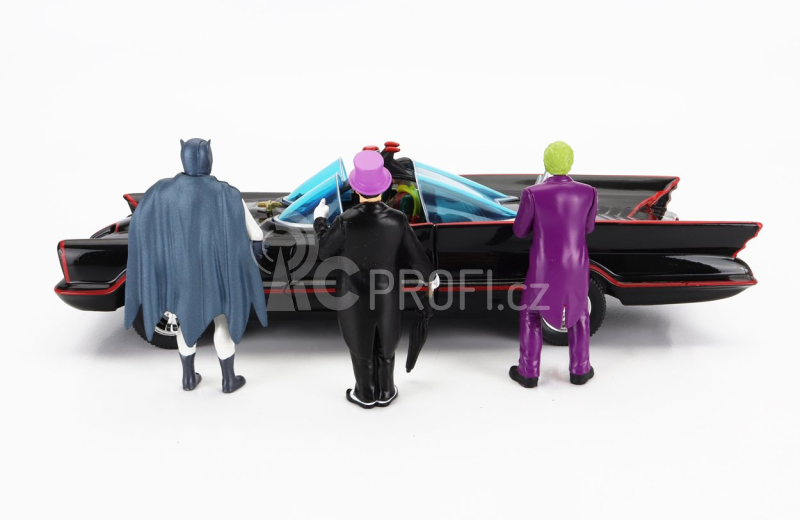 Jada Batman Batmobile 1966 - Classic TV Series + 3 figurky 1:24