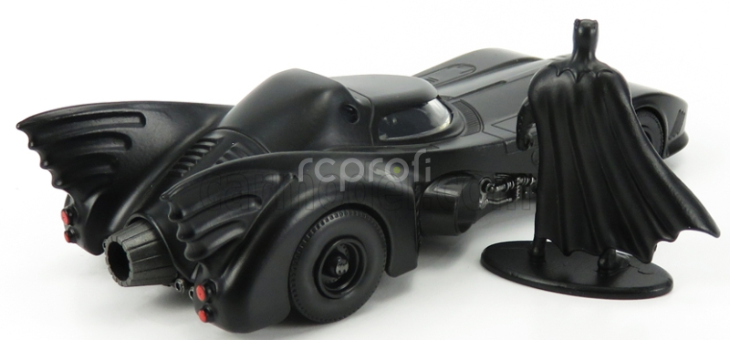 Jada Batman Batmobile Movie 1989 With Batman Figure 1:32 Matt Black