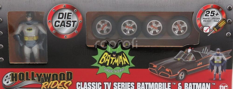 Jada Batman Batmobile With Batman Figures 1966 1:24 Black