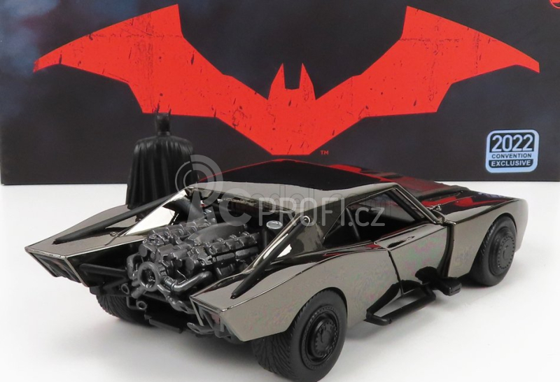 Jada Batman Batmobile With Figure 2022 - The Batman Movie 1:24 Chrome