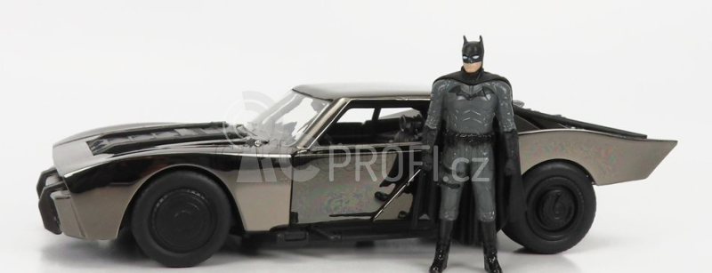 Jada Batman Batmobile With Figure 2022 - The Batman Movie 1:24 Chrome