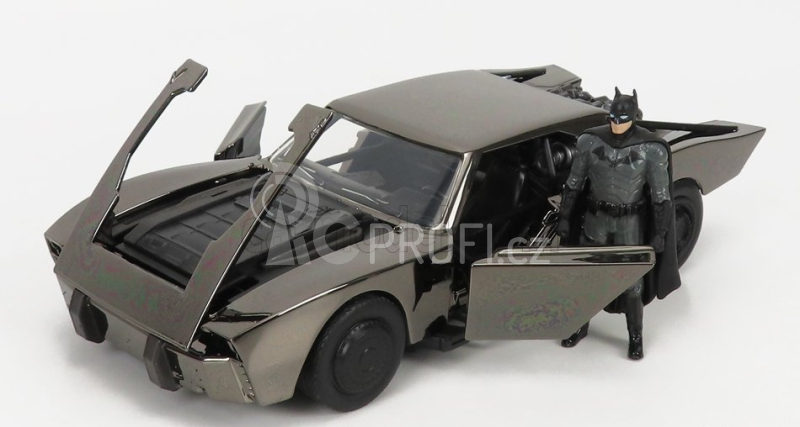 Jada Batman Batmobile With Figure 2022 - The Batman Movie 1:24 Chrome