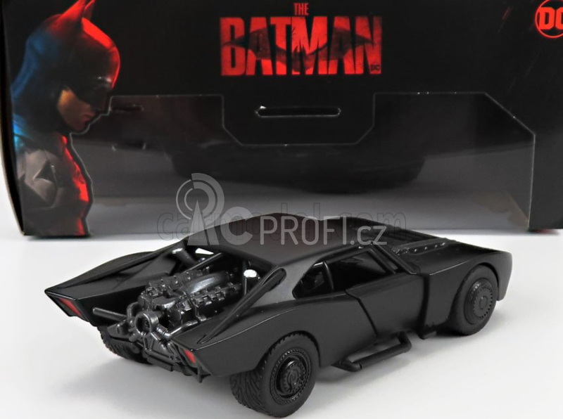 Jada Batman Batmobile With Figure 2022 - The Batman Movie 1:32 Matt Black
