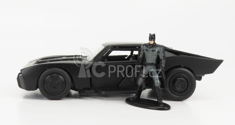 Jada Batman Batmobile With Figure 2022 - The Batman Movie 1:32 Matt Black