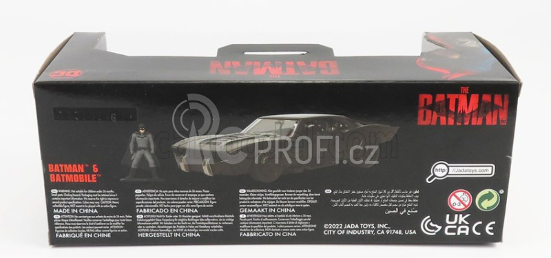 Jada Batman Batmobile With Figure 2022 - The Batman Movie 1:32 Matt Black