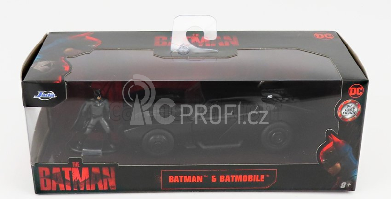 Jada Batman Batmobile With Figure 2022 - The Batman Movie 1:32 Matt Black