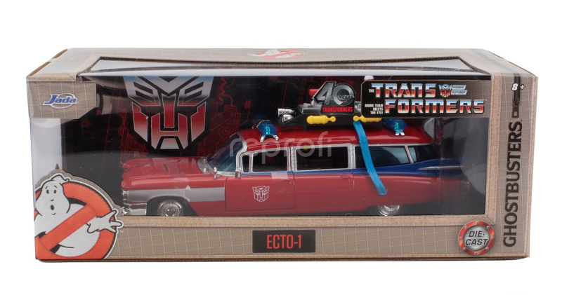 Jada Cadillac Series-62 Ecto-1 Ghostbusters Transformers 1984 1:24 Red