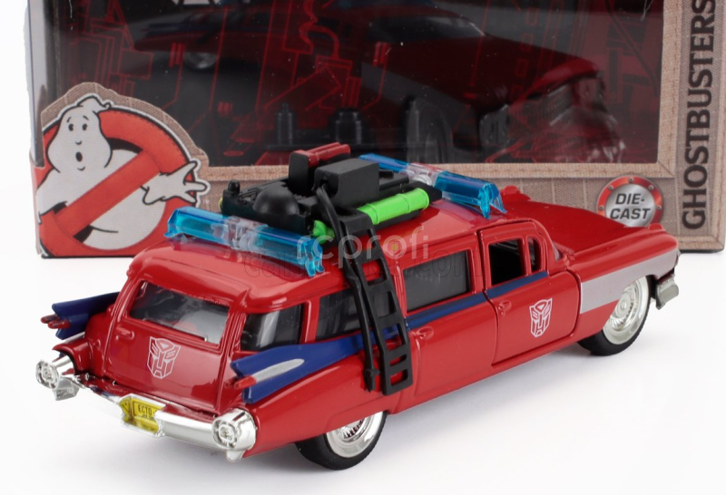 Jada Cadillac Series-62 Ecto-1 Ghostbusters Transformers 1984 1:32 Red