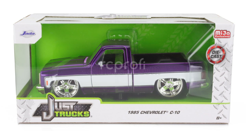 Jada Chevrolet C-10 Pick-up Custom 1985 1:24 Fialová Bílá