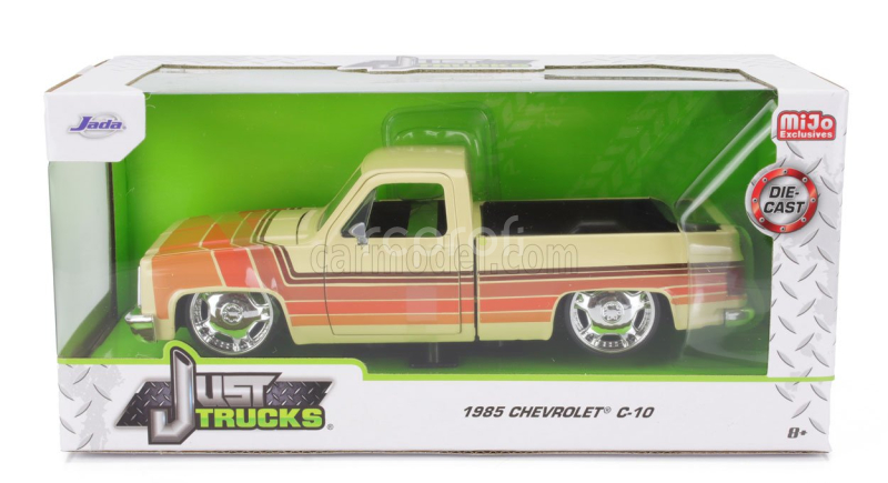 Jada Chevrolet C-10 Pick-up Custom 1985 1:24 Krémově Hnědá Oranžová