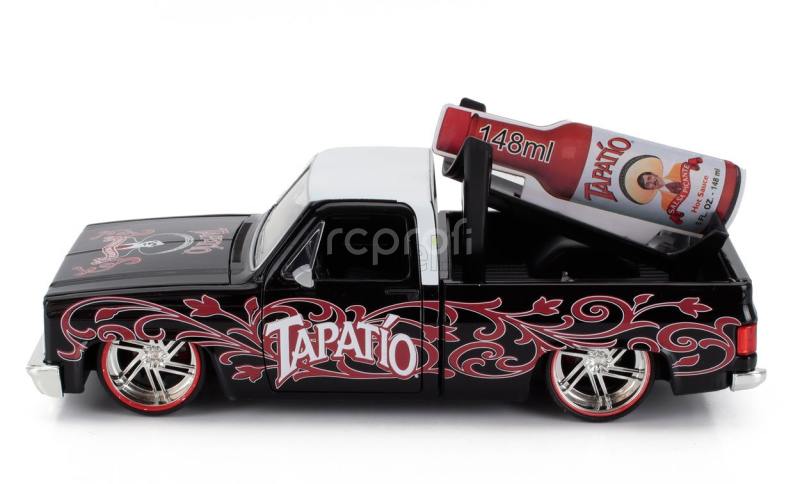 Jada Chevrolet C-10 Pick-up Tapatio 1985 With Charro Figure 1:24 Černá Bílá