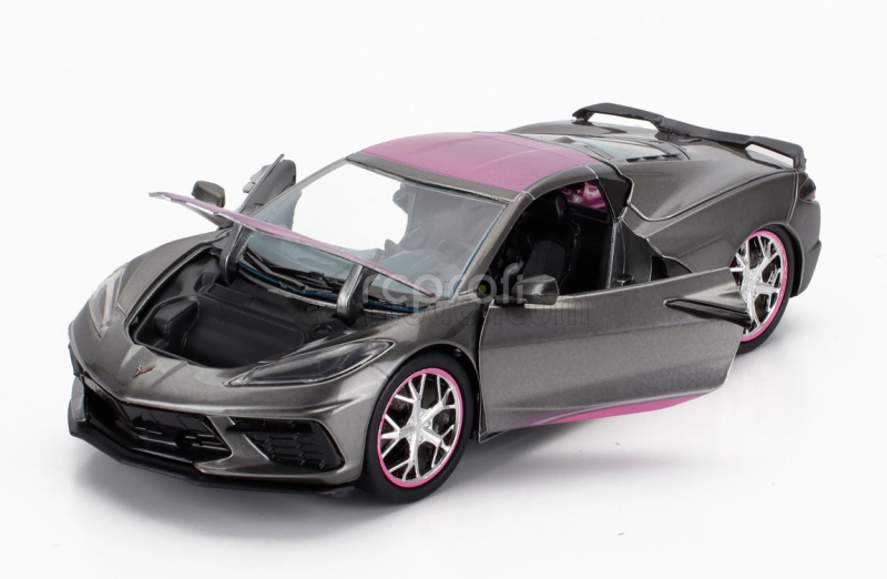 Jada Chevrolet Corvette Stingray Coupe 2020 1:24 Šedorůžová