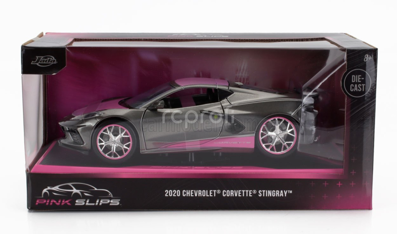 Jada Chevrolet Corvette Stingray Coupe 2020 1:24 Šedorůžová