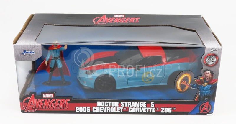 Jada Chevrolet Corvette Z06 2015 With Doctor Strange Figure 1:24 Modrá Červená
