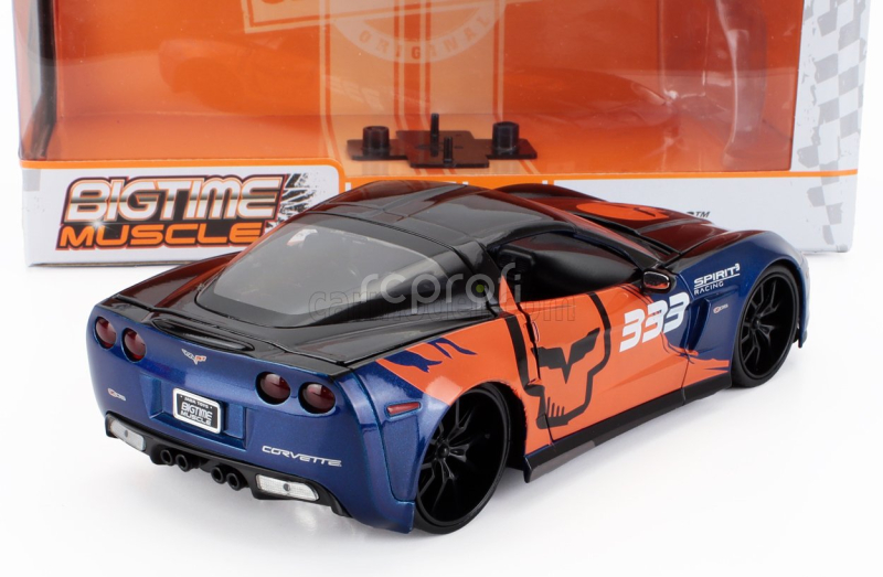 Jada Chevrolet Corvette Z06 N 333 Racing Coupe 2006 1:24 Modrá Oranžová