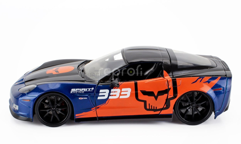 Jada Chevrolet Corvette Z06 N 333 Racing Coupe 2006 1:24 Modrá Oranžová