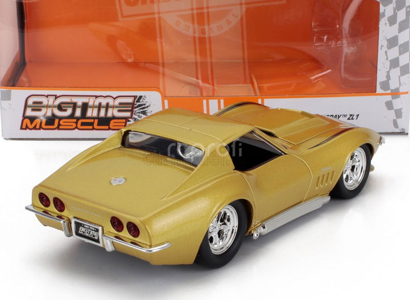 Jada Chevrolet Corvette Zl1 Stingray Coupe 1969 1:24 Gold Met