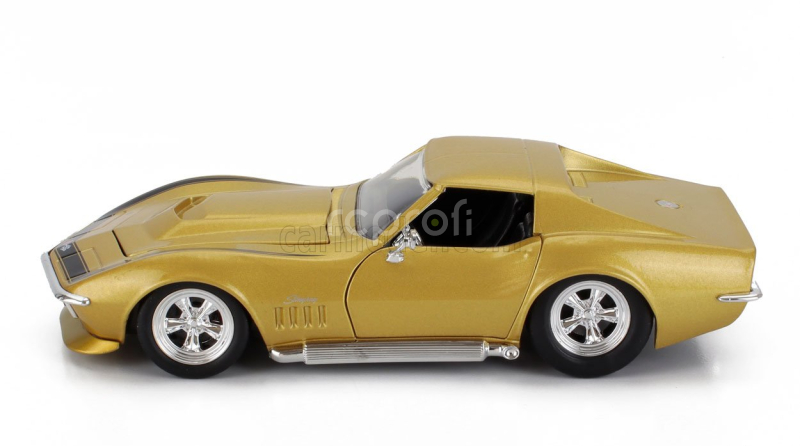 Jada Chevrolet Corvette Zl1 Stingray Coupe 1969 1:24 Gold Met