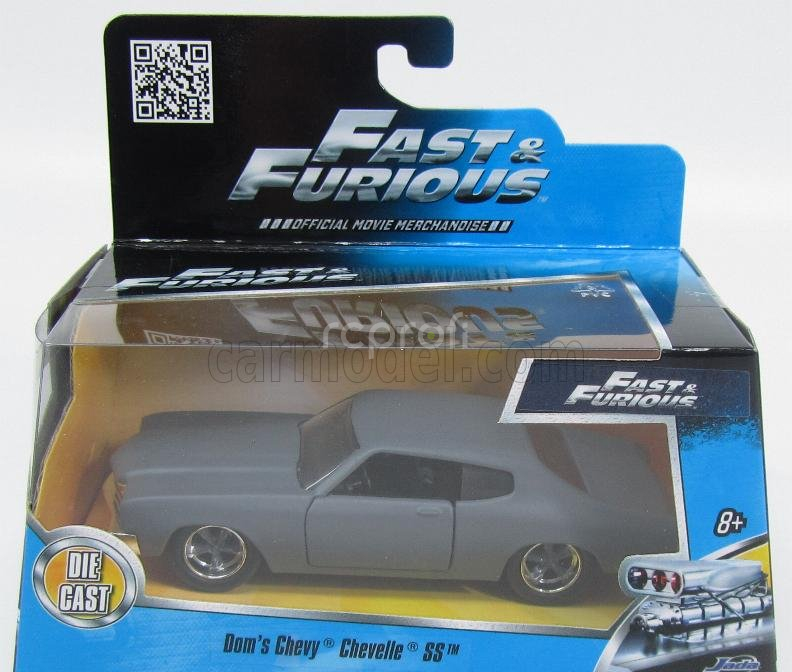 Jada Chevrolet Dom's Chevelle 454ss 1970 - Fast & Furious  Iv (2009) - Solo Parti Originali - Original Parts 1:32 Základní Nátěr Matně Šedý