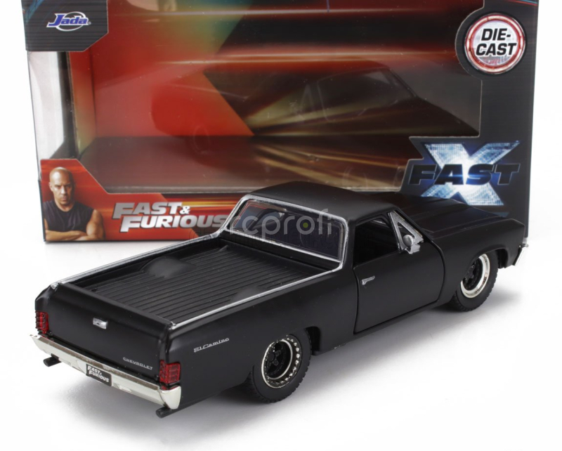 Jada Chevrolet El Camino Pick-up (ff10) Custom 1967 - Fast & Furious 1:32 Matt Black