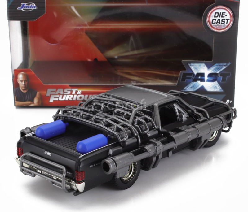 Jada Chevrolet El Camino Pick-up (ff10) Custom With Gun 1967 - Fast & Furious 1:32 Matt Black