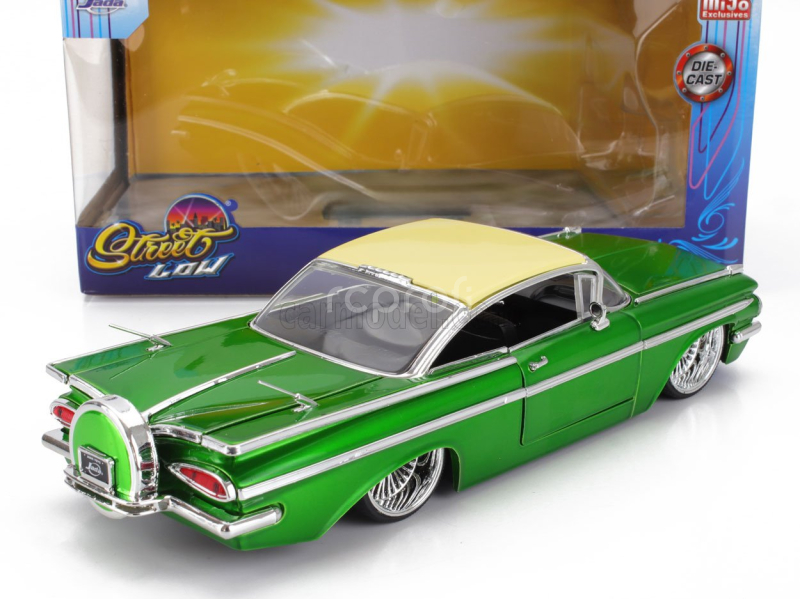 Jada Chevrolet Impala Custom Street Low 1959 1:24 Zelený Krém