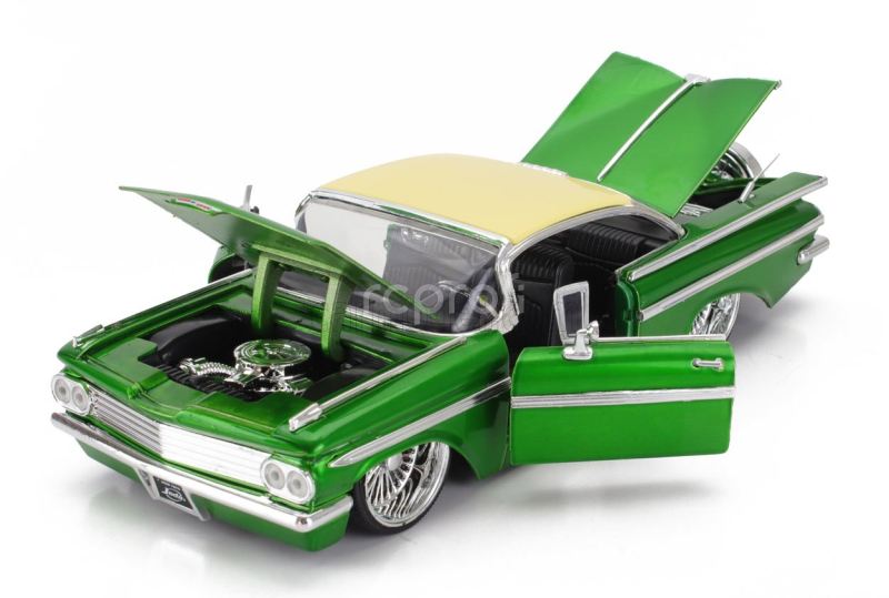 Jada Chevrolet Impala Custom Street Low 1959 1:24 Zelený Krém